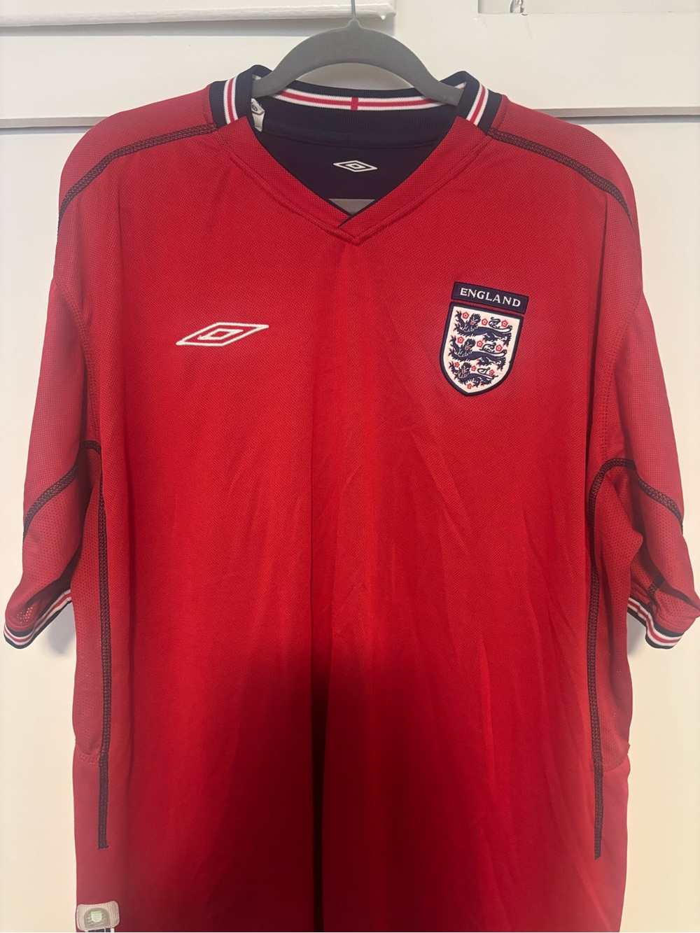 Umbro Reversible Red/Blue England Crest Soccer Jersey